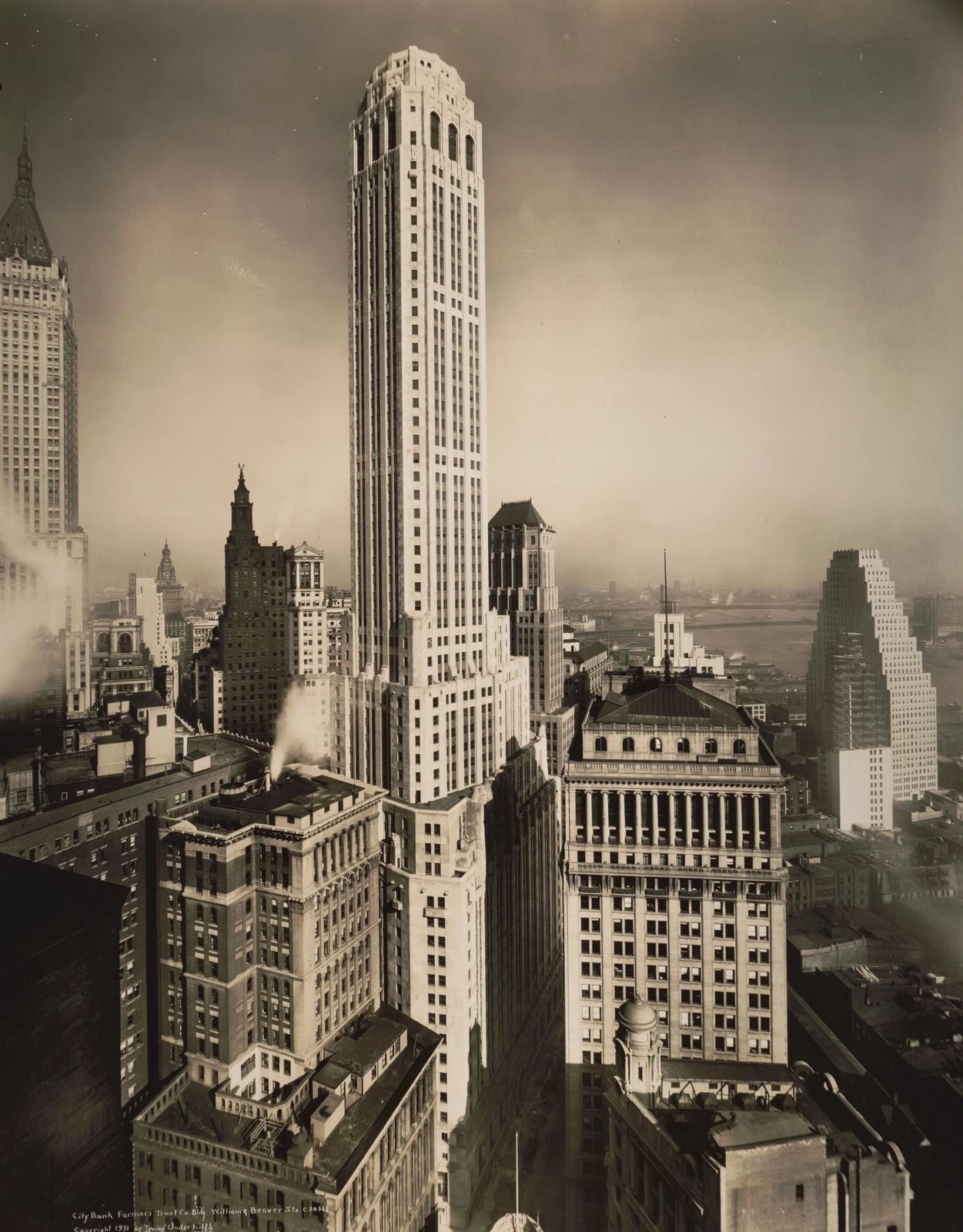 1931 City Bank Farmers Trust Company Building New York Photo Reprint