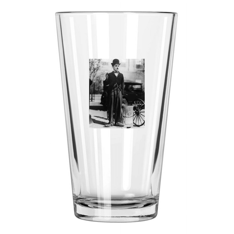 1931 Comic Actor Charlie Chaplin Photo 'City Lights' Pint Beer Drinking Glass