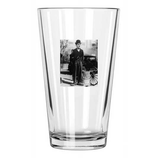 1931 Comic Actor Charlie Chaplin Photo 'City Lights' Pint Beer Drinking Glass