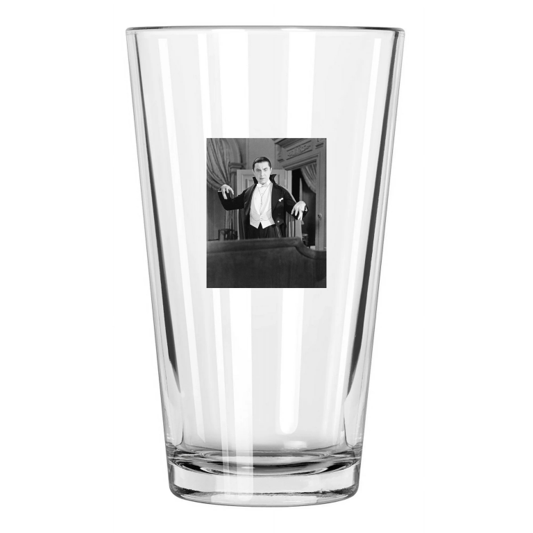1931 Film Dracula Photo Bela Lugosi Pint Beer Drinking Glass