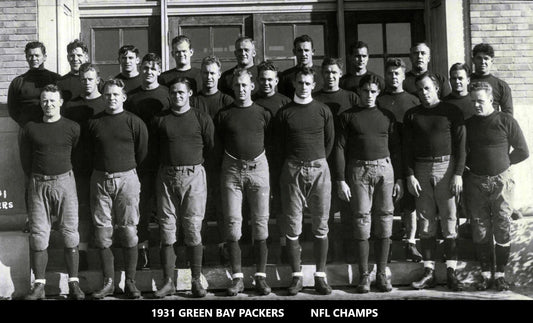 1931 Green Bay Packers Team Photo Football Picture League Champs Nfl