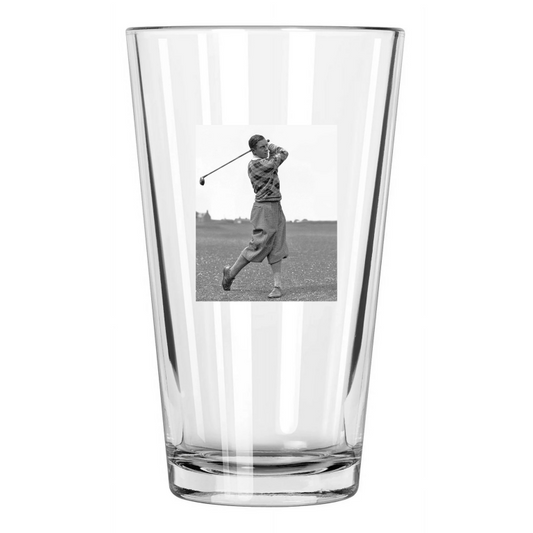 1931 Golfer Thomas Henry Cotton Photo Vintage Golfing Pint Beer Drinking Glass