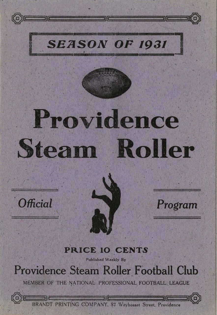 1931 Providence Steam Rollers Magnet Football Nfl Picture Roller