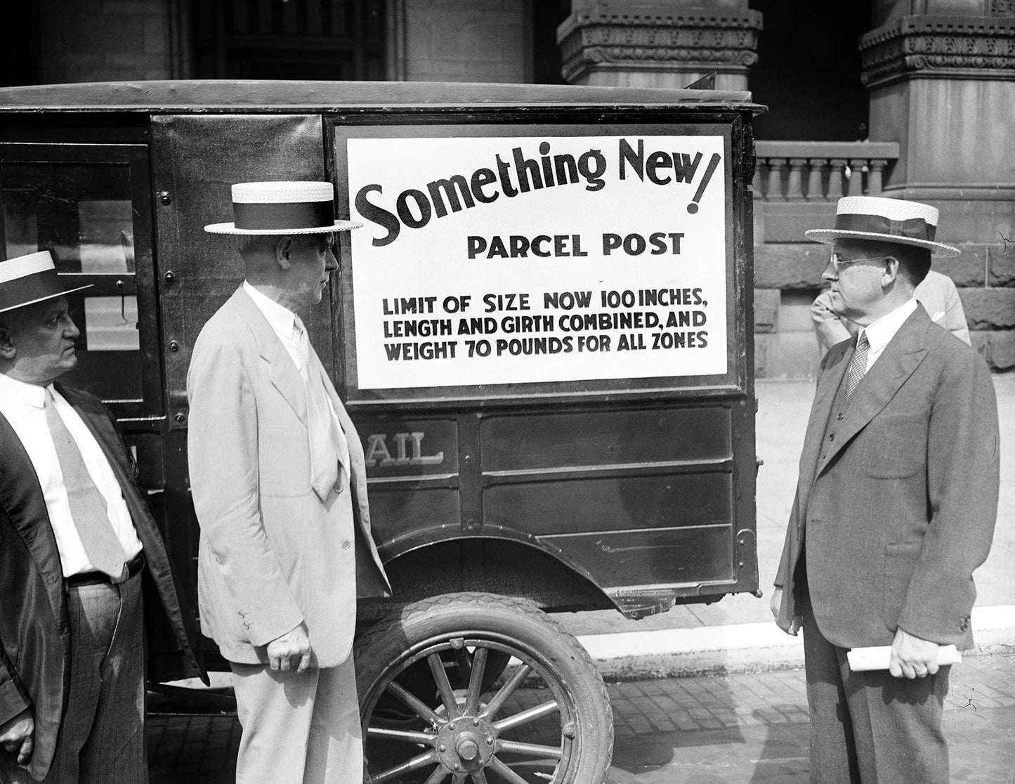 1931 Parcel Post Delivery Truck Old Vintage Keychain Picture Reprint