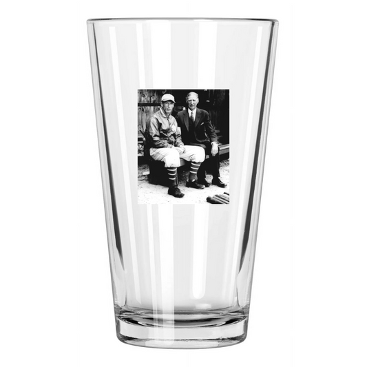 1931 Philadelphia A'S Connie Mack & Lefty Grove Photo Pint Beer Drinking Glass