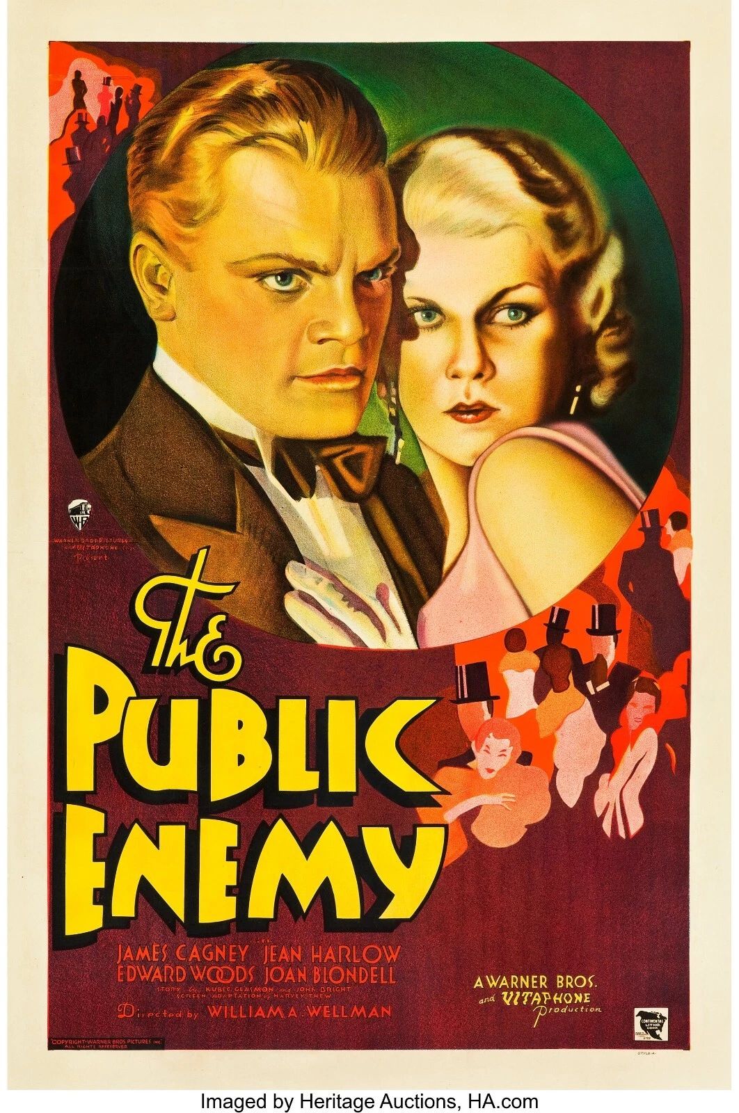 1931 Public Enemy Movie Magnet James Cagney Jean Harlow Edward Woods