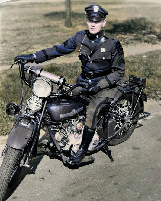 1932 Indian Motorcycle Highway Patrol Police Bike Poster Photo
