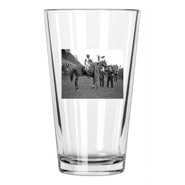 1932 Kentucky Derby Winner Burgoo King Churchill Downs Pint Beer Drinking Glass