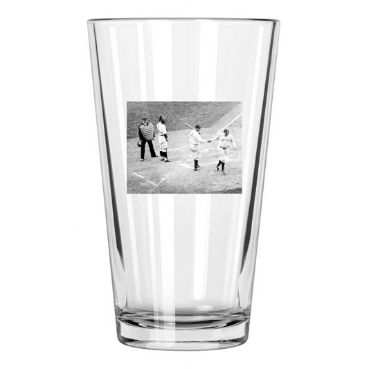 1932 New York Yankees Babe Ruth And Lou Gehrig 'World Series' Pint Beer Glass