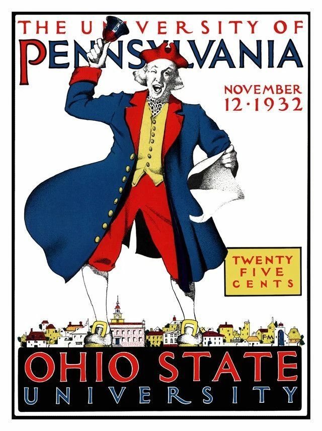 1932 Ohio State Buckeyes Vs Penn Quakers Photo Picture Ncaa Football