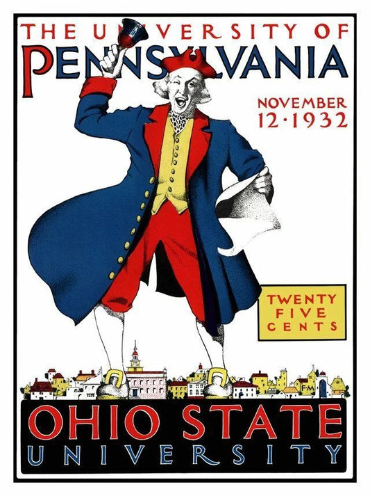 1932 Ohio State Buckeyes Vs Penn Quakers Keychain Picture Ncaa Football