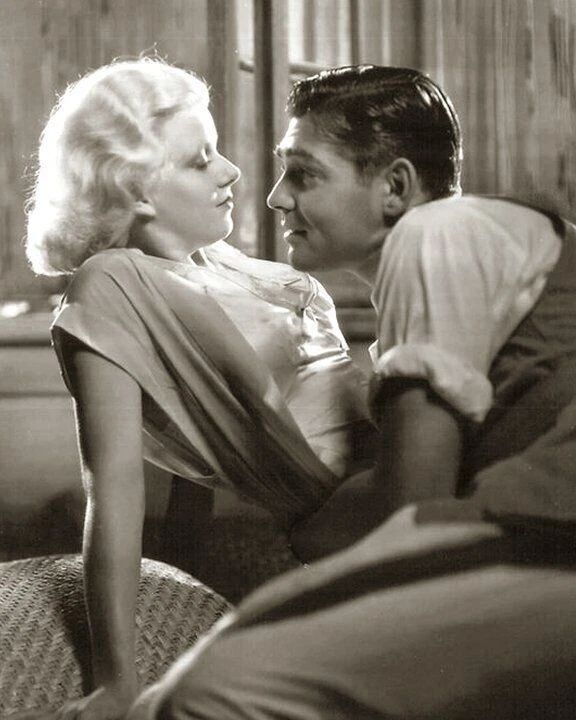 1932 Old Hollywood Actors Jean Harlow & Clark Gable Red Dust Picture Photo 6X8
