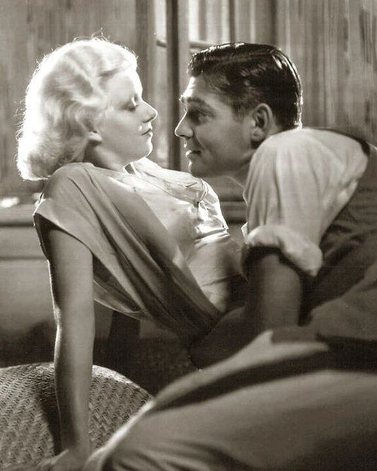 1932 Old Hollywood Actors Jean Harlow & Clark Gable Red Dust Picture Photo 6X8