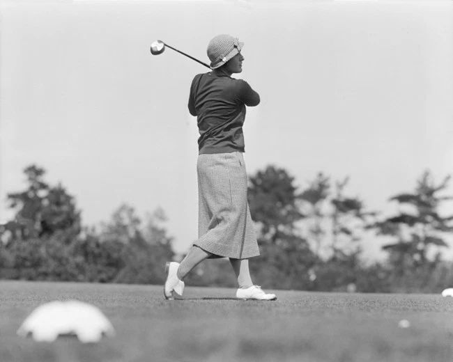 1932 Pro Woman Golfer Helen Hicks Glossy Keychain Vintage Print PGA Keychain