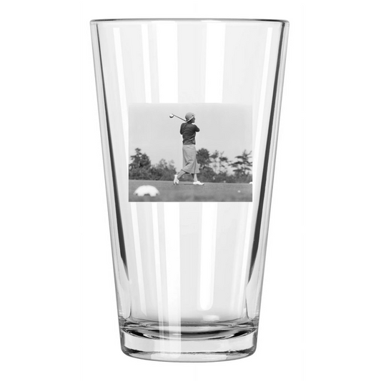 1932 Pro Woman Golfer Helen Hicks Photo Vintage Golf Pint Beer Drinking Glass