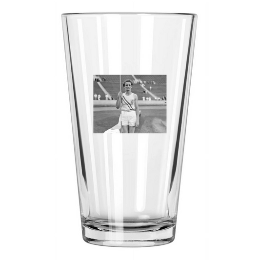 1932 Summer Olympics Babe Didrikson Photo Los Angeles Pint Beer Drinking Glass