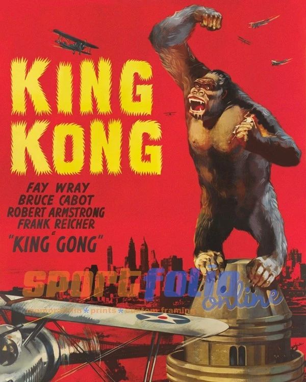 1933 Action Film King Kong Glossy Magnet Bruce Cabot And Fay Wray Print 1