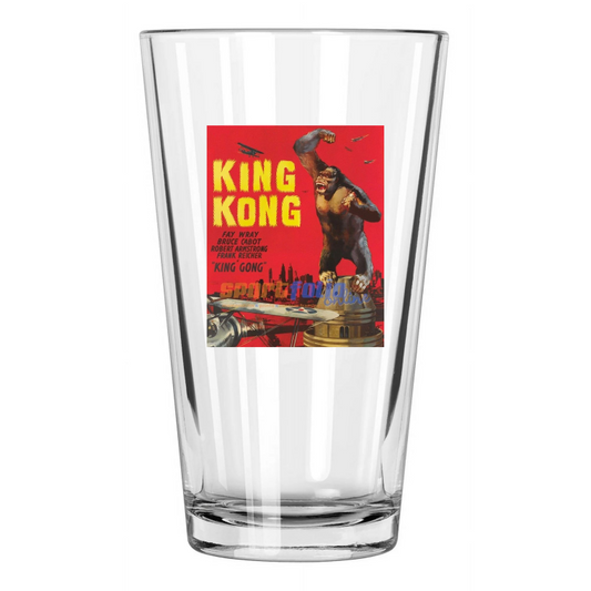 1933 Action Film King Kong Bruce Cabot And Fay Wray 1 Pint Beer Drinking Glass