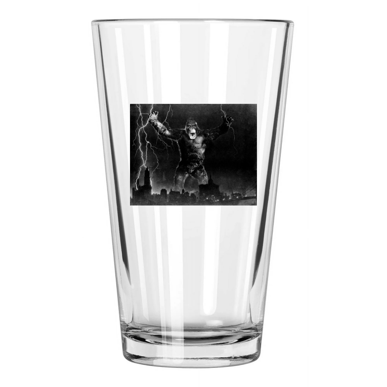 1933 Action Film King Kong Bruce Cabot And Fay Wray 2 Pint Beer Drinking Glass
