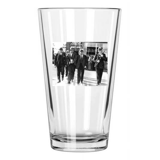 1933 American Gangster Mobster George Machine Gun Kelly Pint Beer Drinking Glass