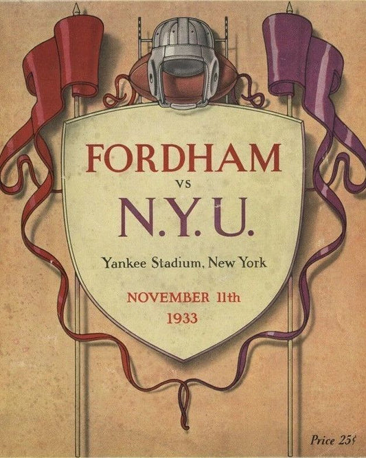 1933 Fordham Rams Vs Nyu Violets Magnet Picture Football