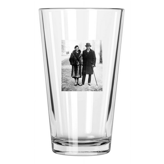 1933 John 'Jack' Johnson And Wife Heavyweight Boxer Pint Beer Drinking Glass