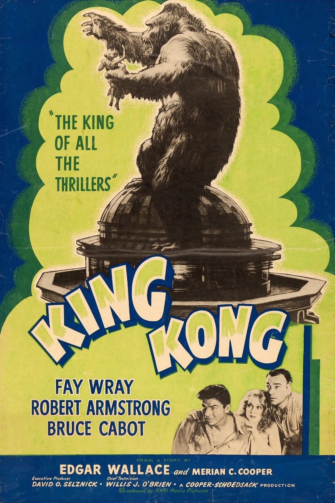 1933 King Kong Movie Poster Robert Armstrong Fay Wray Bruce Cabot 1