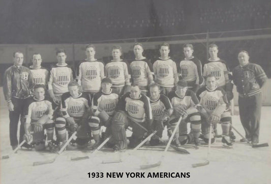 1933 New York Americans Team Photo Hockey Nhl Picture Ny Amerks
