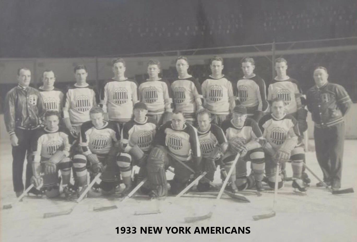 1933 New York Americans Team Keychain Hockey Nhl Picture Ny Amerks