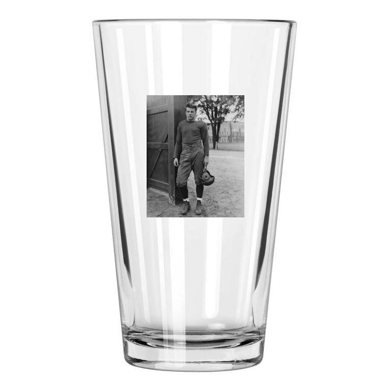 1933 Notre Dame William Bill Shakespeare Photo Football Pint Beer Drinking Glass