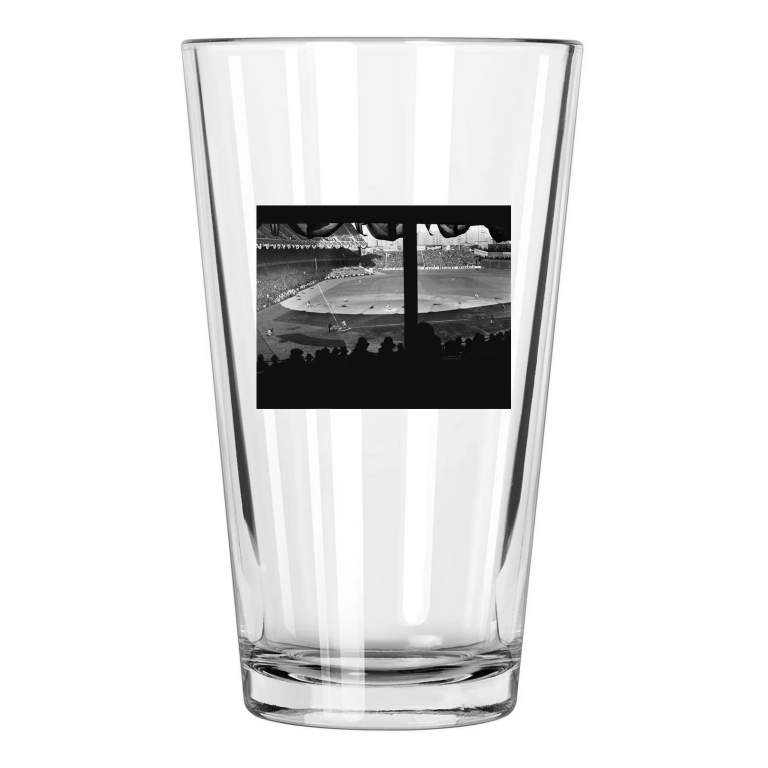 1933 Old Yankee Stadium Photo New York Opening Day Pint Beer Drinking Glass