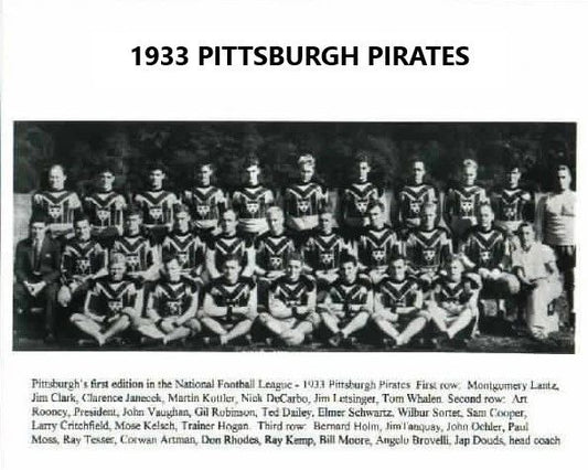1933 Pittsburgh Steelers Pirates Team Photo Football Picture Nfl