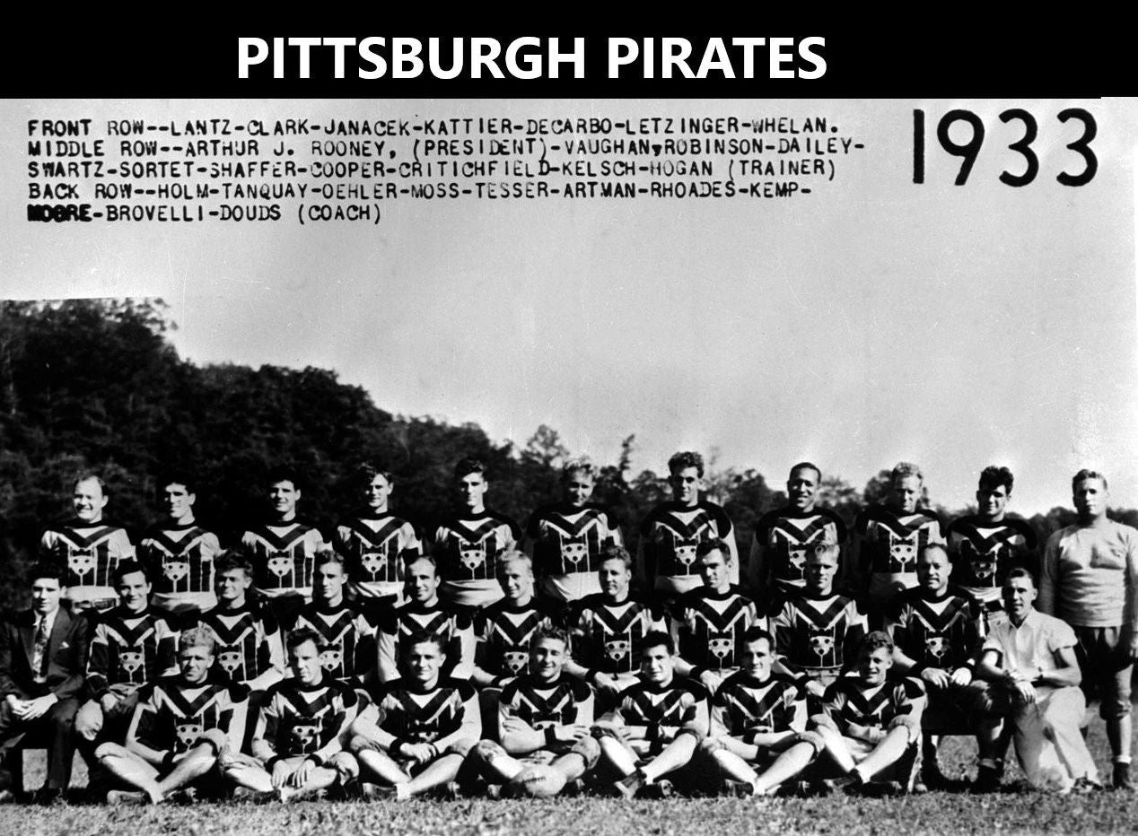 1933 Pittsburgh Steelers Pirates Team Magnet Football Squad Picture Nfl