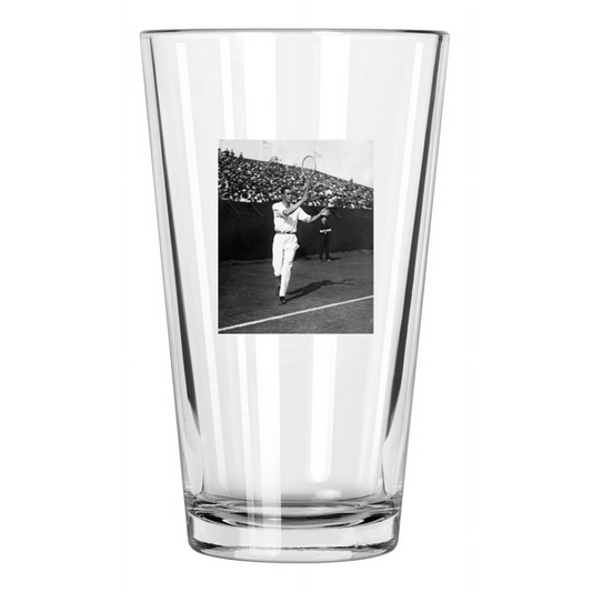 1933 Tennis Legend Bill Tilden 10 Grand Slam Titles Pint Beer Drinking Glass