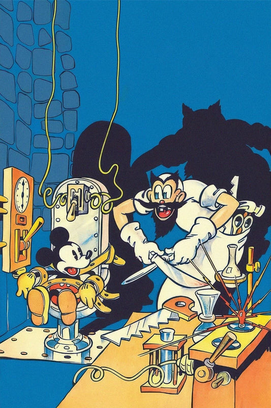 1933 The Mad Doctor Movie Poster Mickey Mouse Pluto Walt Disney Dr Xxx