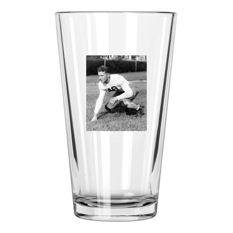 1934 Alabama Don Hutson Photo College Footbal Pint Beer Drinking Glass