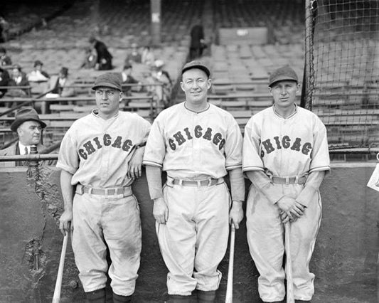 1934 Chicago Cubs Photo Billy Herman Gabby Hartnett Freddie Lindstrom Print