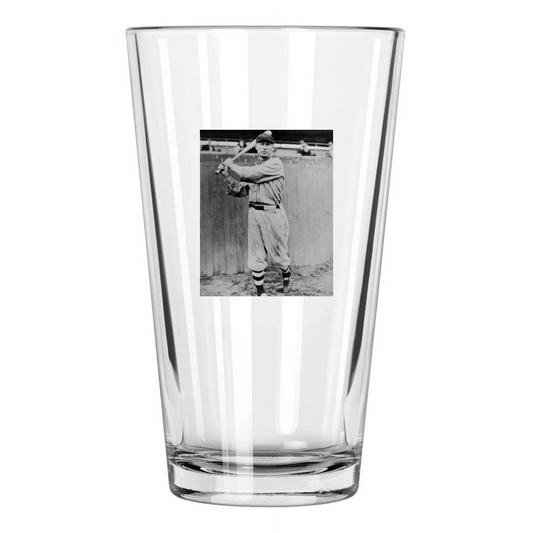 1934 Cleveland Indians Sam Rice Photo Baseball Pint Beer Drinking Glass