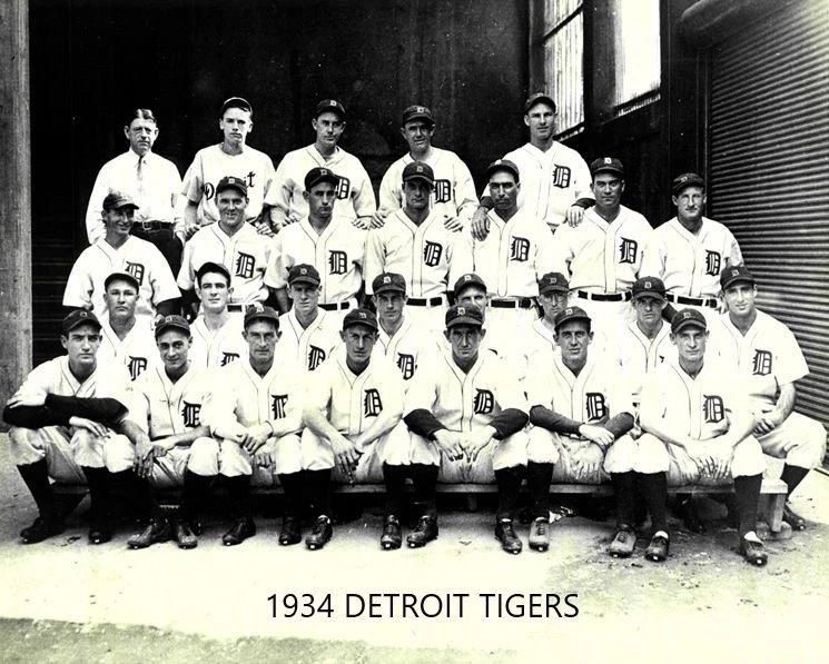 1934 Detroit Tigers Team Keychain Baseball Mlb Picture