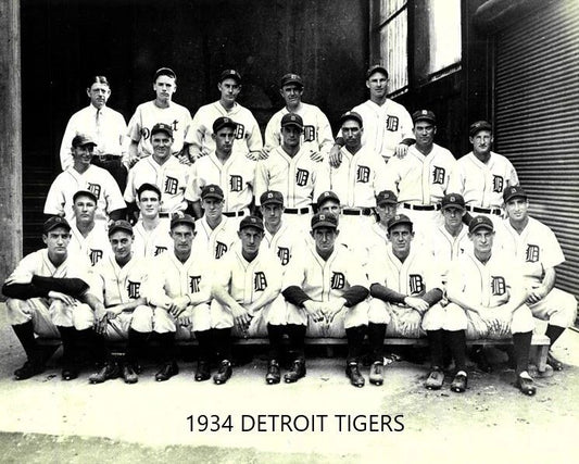 1934 Detroit Tigers Team Keychain Baseball Mlb Picture