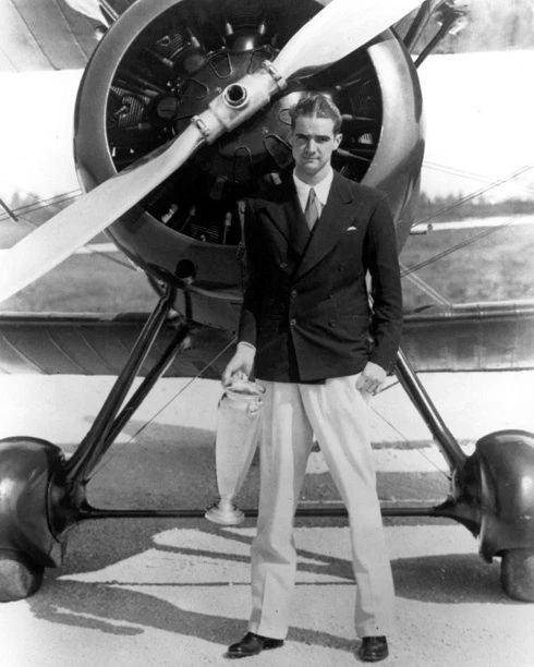 1934 Famous Aviator Pilot Howard Hughes Glossy Keychain Print Portrait Keychain