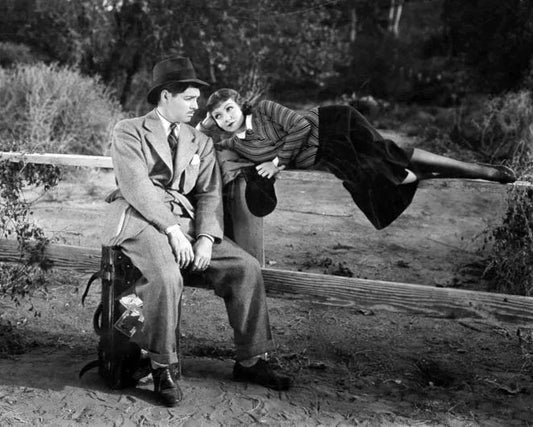 1934 Film It Happened One Night Glossy Keychain Clark Gable Claudette Colbert