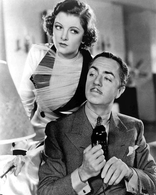 1934 Film 'The Thin Man' Glossy Magnet William Powell And Myrna Loy Print