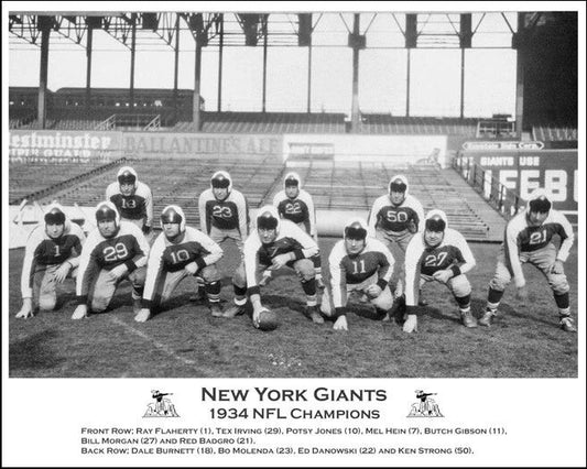 1934 New York Giants Team Glossy Magnet Nfl Champions Print Roster Magnet
