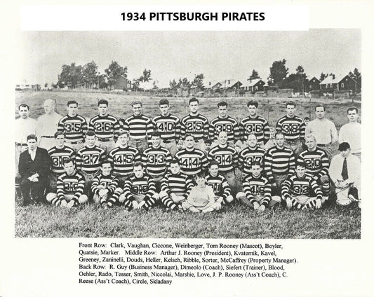1934 Pittsburgh Steelers Team Magnet Nfl Football Picture Pirates