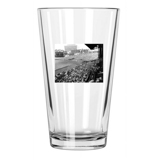 1934 Yankees Stadium And Babe Ruth In Right Field Photo Pint Beer Drinking Glass