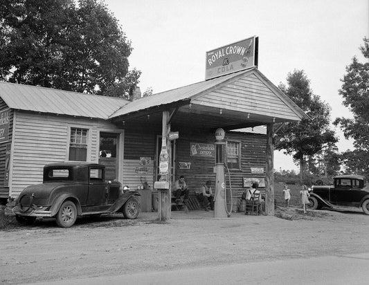 1935 1942 Gas Station & Country Store Vintage Old Photo Reprint