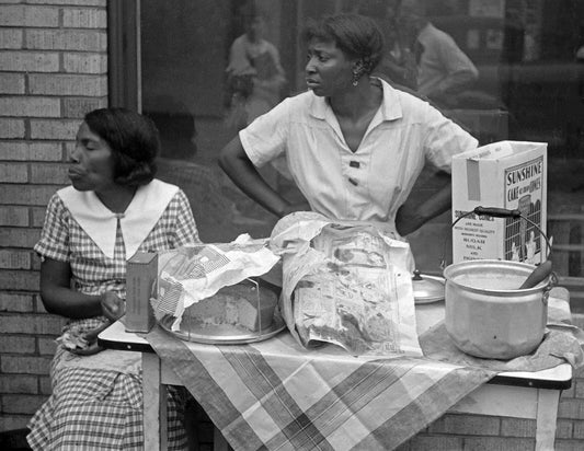 1935 African American Women Selling Cake Vintage Old Photo Reprint