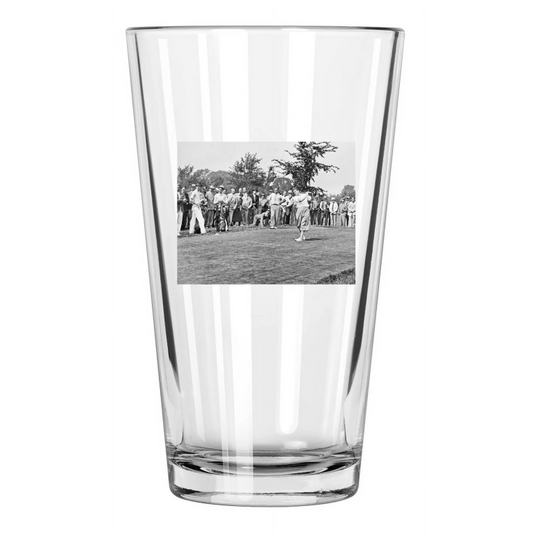 1935 Amateur Golfer Lawson Little Photo Hof 80 Pint Beer Drinking Glass