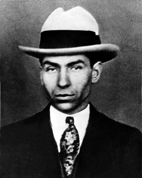 1935 American Gangster Mobster Charles Lucky Luciano Glossy Keychain Keychain